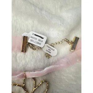 NEW Free People Annabelle Choker Blush Pink Fairy Velvet Necklace Ethereal Gold thumbnail 3