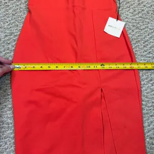 NWT Superdown Red Cutout Cocktail Midi Dress Spaghetti Strap Front Slit Size M thumbnail 3