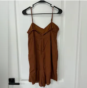 Vici Elaine Linen Babydoll Romper Sz M thumbnail 4