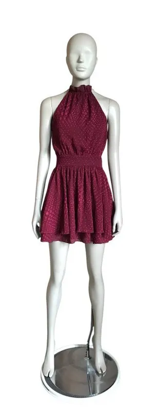 Lucy in the Sky Dark Red Halter Neck Dress thumbnail 1