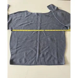 Uniqlo Women Size M Blue 100% Cotton Cocoon Knit Boatneck Sweater thumbnail 6