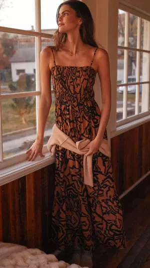 Anthropologie Smocked Sleep Maxi Dress thumbnail 1