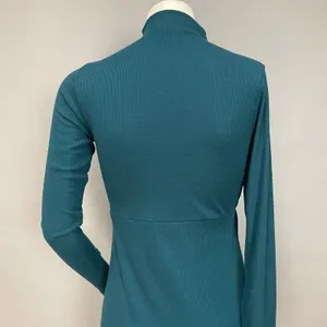 Mast & Harbour Dress Bodycon Ruched Midi Teal Green‎ Size Small Women Side Slit thumbnail 8
