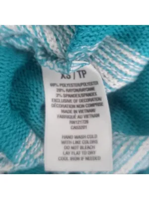 Aeropostale Womens Striped Knitted Pullover Sweater Blue White XS thumbnail 7