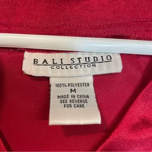 Bali Studios Vintage 90s Red Satin Button Down Vest M Witchy‎ Whimsigoth thumbnail 6