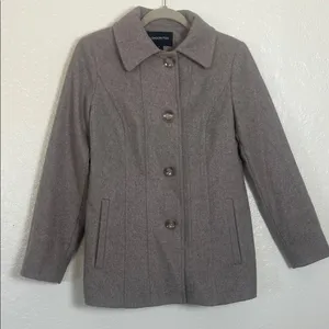 London Fog Women's Classic Gray Pea Coat Size‎ S thumbnail 1