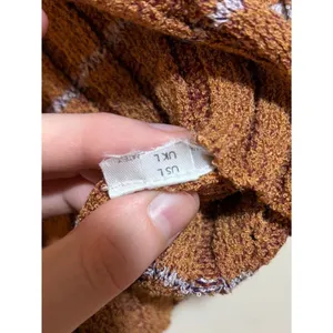 Free People L Edith Striped Turtleneck Sweater Brown Crop Tank Sleeveless Ribbed thumbnail 8