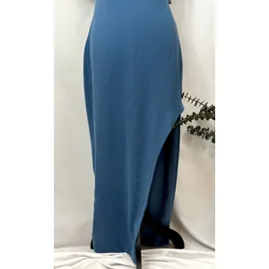 Alexia Admor Dixie Mockneck Maxi Sheath Dress in Denim Blue 4 thumbnail 9