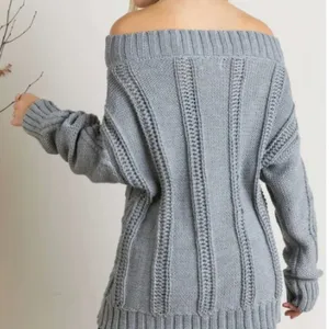 ✨NWT ADORA Cable Knit Off‎ Shoulder Sweater Size M thumbnail 3