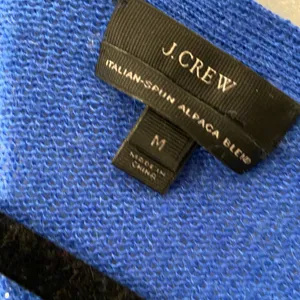 J. Crew Size M Royal Blue Long Sleeve Italian Spun Alpaca Blend Button Cardigan thumbnail 9