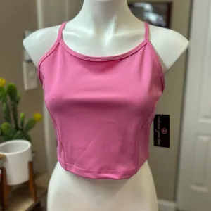 Aerie Athletic Sporty Pink Cropped Tank Top XL Stretch Activewear Sleeveless NWT thumbnail 1