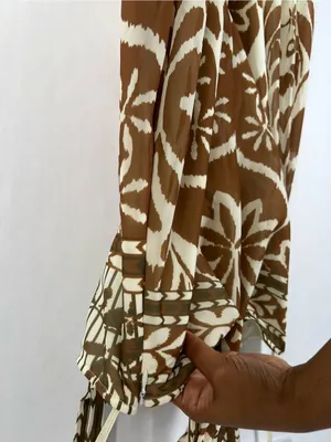 Anthropologie Vineet Bahl Boho Printed Halter‎ Maxi Dress Size M thumbnail 6