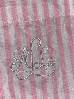 Lauren Ralph Lauren Pink Striped Short-Sleeve button up Shirt Coastal Grandma thumbnail 8