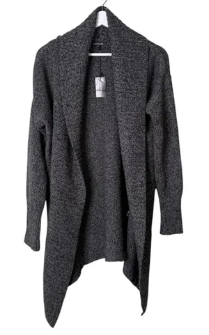NWT Express Merino Wool Open Front Cardigan Sweater Dark Grey Size Small thumbnail 1