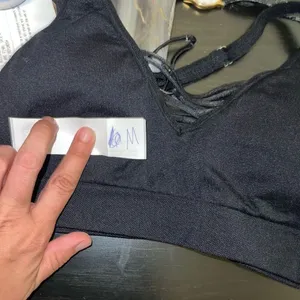 Strappy sports bra black corset style size M thumbnail 7