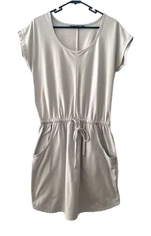 The North Face Striped Blouson Dress Womens‎ Size S/P Waist Tie Short Sleeve thumbnail 1