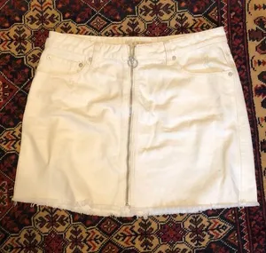 White skirt by We The Free. Full-length zipper. Size 30. thumbnail 1
