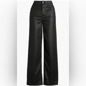 Hidden Jeans Los Angeles Coated Wide Leg Dad Jeans Black Size 26 thumbnail 3