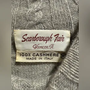 Gray Knit Sweater Dress with Pocket 100%Cashmere Size‎ M thumbnail 5