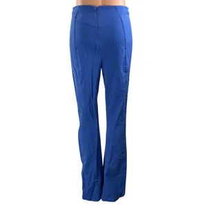 Free People Women's Blue High Waisted Front Slit Flared Leg Trouser Pants Size S thumbnail 3