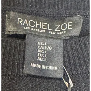 Rachel Zoe‎ Women's Sweater Long Sleeve Cropped Knit Pullover Black Large NWT thumbnail 5