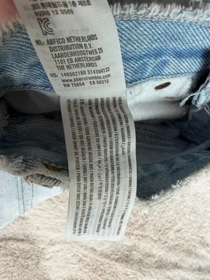 Abercrombie & Fitch Light Wash Distressed Denim Shorts thumbnail 4