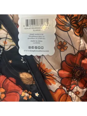 The Simply Southern Reversible Bomber Flower Autumn Boho XL thumbnail 6