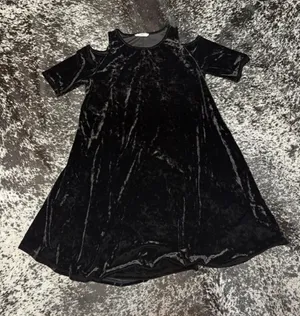 Black Gothic Midi Dress thumbnail 1