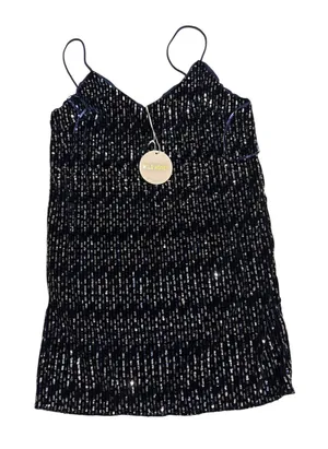 Wild Honey Navy Sequin Slip Dress thumbnail 1