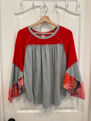 Free people Friday fever patchwork blouse thumbnail 2