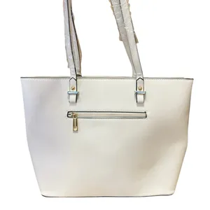 LOVEVOOK White Ivory Faux Leather Vegan Shoulder Pouch Tote Satchel Handbag OS thumbnail 5