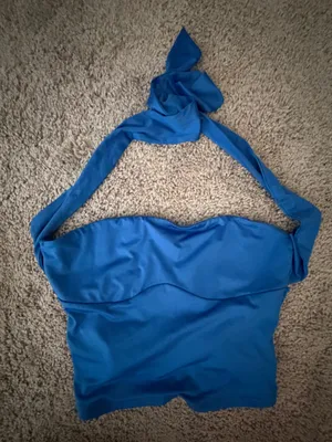 Cotton Candy LA Blue strapless top thumbnail 1