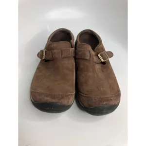 Merrell Encore Buckle Bracken Clogs Womens 10 Brown Good Suede Slip On Shoes thumbnail 2