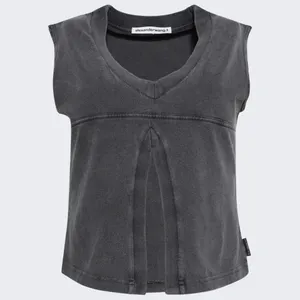 Alexander Wang V-Neck Tank Top in Faded Black Size XS thumbnail 9