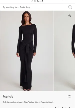 Oh Polly black maxi dress thumbnail 2
