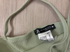 ZARA Cropped Green Top thumbnail 3