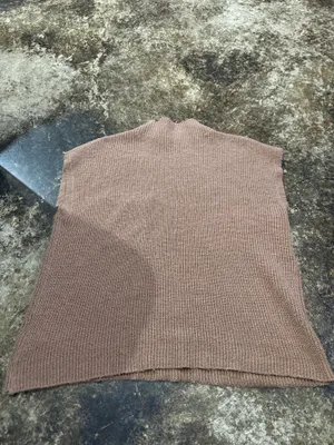 Shein Brown Mock Neck Sweater Vest thumbnail 3