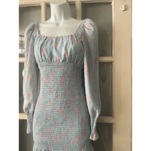 CISTAR Long Sleeve‎ Floral Smocked Waist Mini Dress thumbnail 7