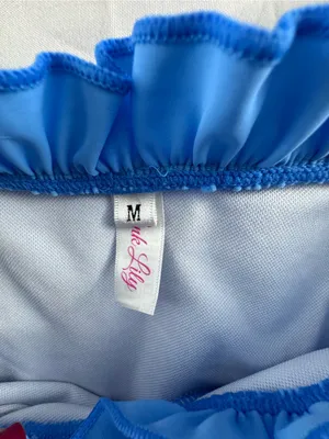 Pink Lily Royal Blue Ruffle Bikini Set thumbnail 8