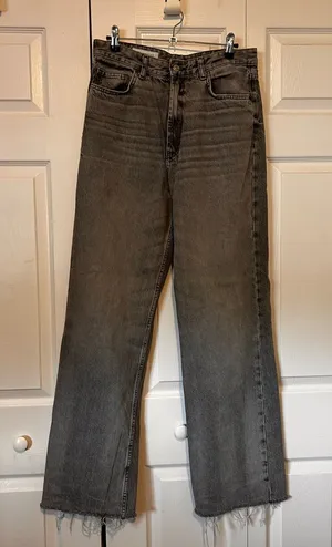 Zara Charcoal Wide Leg Jeans thumbnail 1