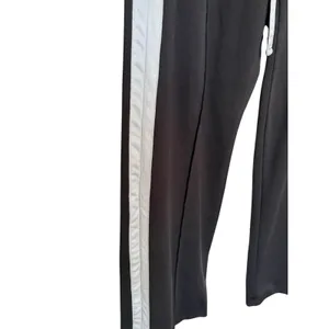 Daily Practice Anthropologie Side Stripe Track Pants XS Black Wide Leg Pull On thumbnail 7