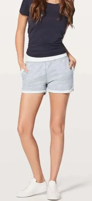 LULULEMON Cool & Collected Shorts 2.5”‎ in Heathered Space Dyed Nimbus thumbnail 1