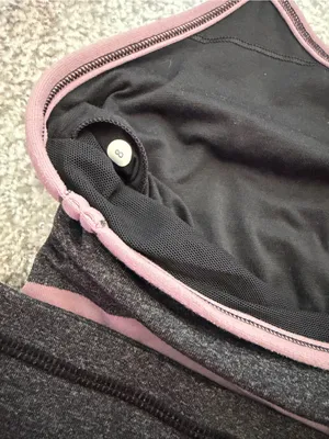 Lululemon Striped Spaghetti Strap Tank Top in Mauve and Charcoal thumbnail 5