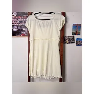 Frankies Bikinis x Sydney Sweeney Rue Pointelle Mini Dress Vanilla Ivory thumbnail 8