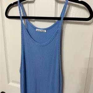 Reformation Blue Jael Ribbed Sleeveless‎ Maxi Dress XL thumbnail 6