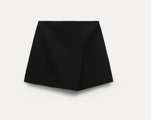 Zara Black Wrap Skirt thumbnail 1