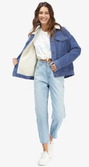 Roxy Blue Corduroy Jacket thumbnail 1