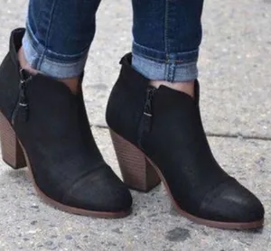 RAG + BONE Margot Black Waxed Suede Boots Size 9.5 thumbnail 1