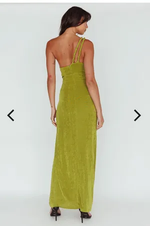 Selfie Leslie Green Maxi Dress kiah thumbnail 2