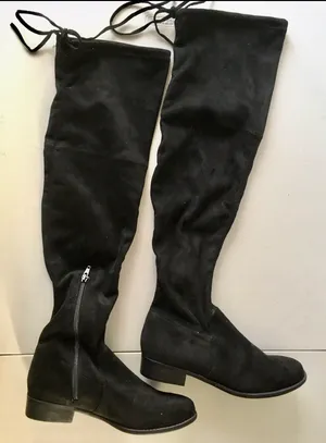 Black Knee High Boots, Size 8 1/2 thumbnail 2